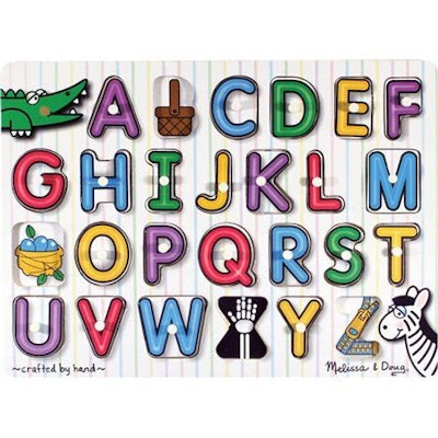 Melissa & Doug See-Inside Alphabet Wooden Peg Puzzle (26 pcs)