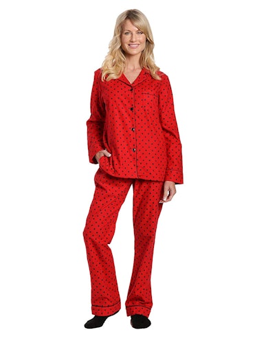 Noble Mount Women's Cotton Flannel Pajama Sleepwear Set
