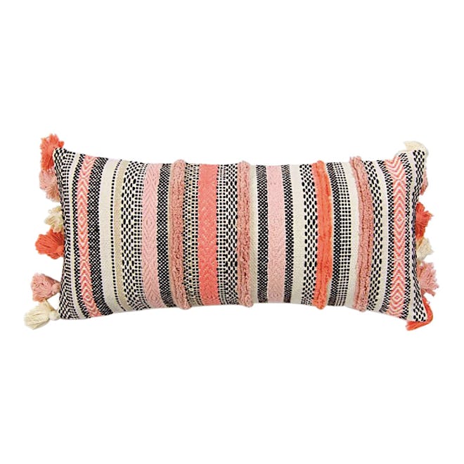 Pink Moroccan Tasseled Pillow
