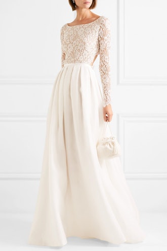 Avery Corded Lace And Silk-Gazar Gown