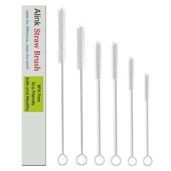 Alink Simple Drink Straw Cleaning Brush Kit (6 Pieces)