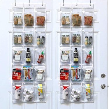 SimpleHouseware Clear Over The Door Hanging Organizer (2 Pack)