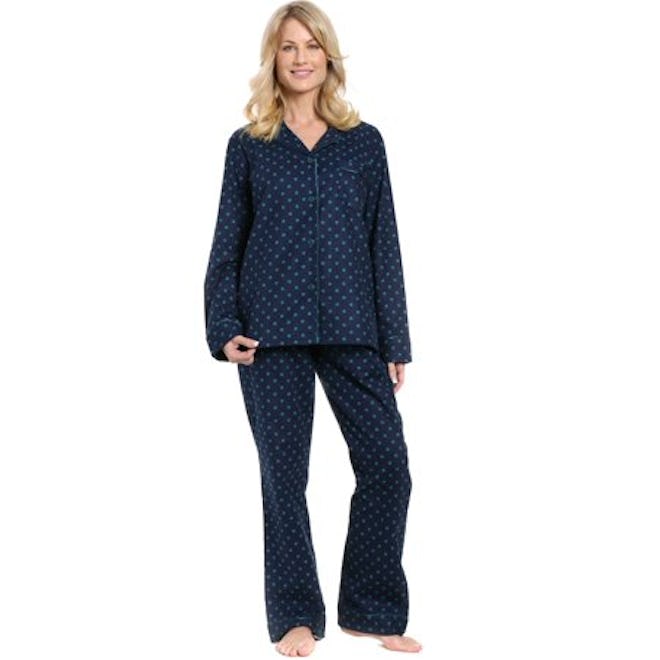 Noble Mount Womens Premium 100% Cotton Flannel Pajama Sleepwear Set