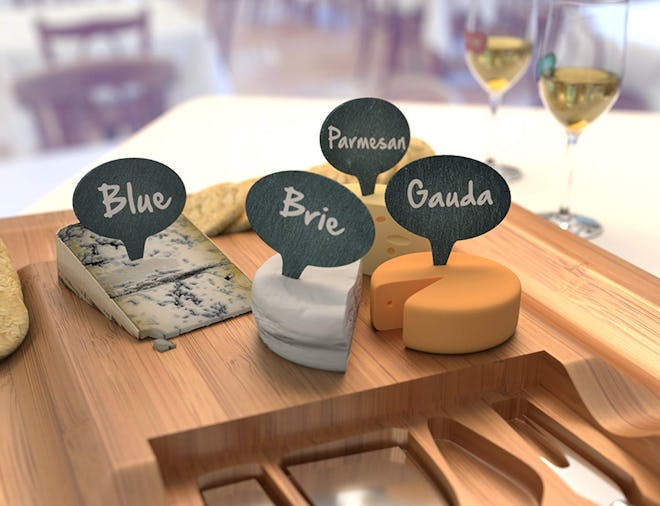 Cheese Marker Gift Set of 4 Cheese Labels & 2 Chalk Markers