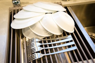 Surpahs Over The Sink Roll Up Dish Drying Rack