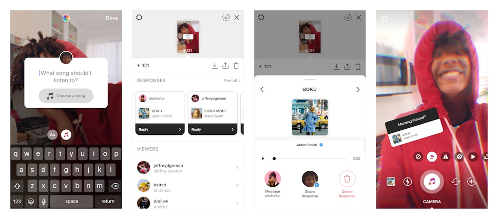 instagram question stickers include music responses now so you can build the ultimate crowdsourced playlists - you can now add music stickers to your instagram stories