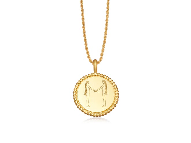 Body Language M Initial Necklace by Fee Greening