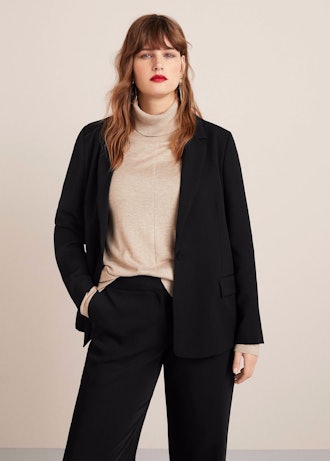 Textured Unstructured Blazer 