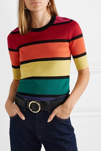 Bain Cropped Striped Cotton Top
