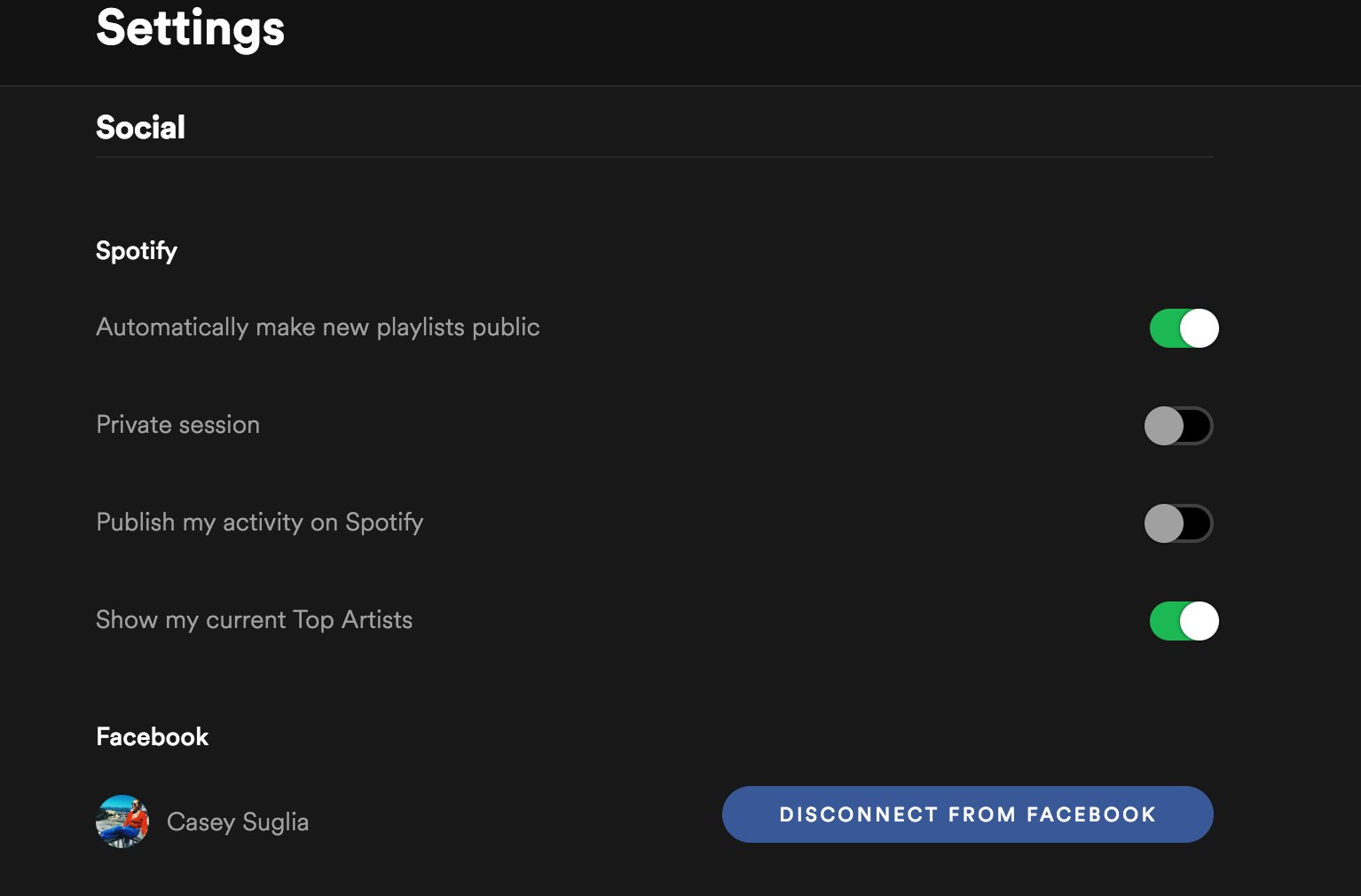 spotify linked accounts