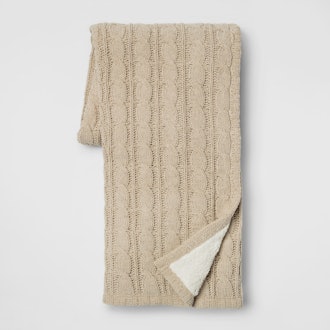  Threshold™ - 60"x50" Chunky Chenille Reverse To Sherpa Throw Blanket 