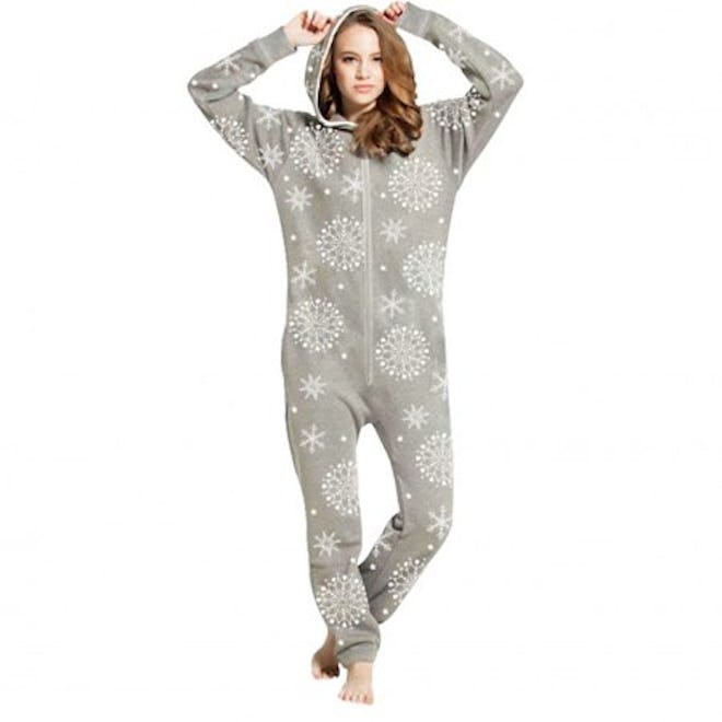 SkylineWears Women's Fleece Onesie One Piece Pajama Jumpsuit