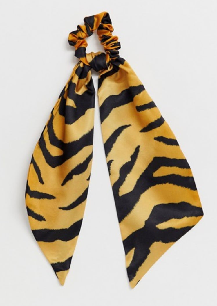 ASOS DESIGN hair scarf in tiger print