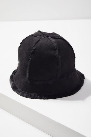Sherpa + Suede Bucket Hat