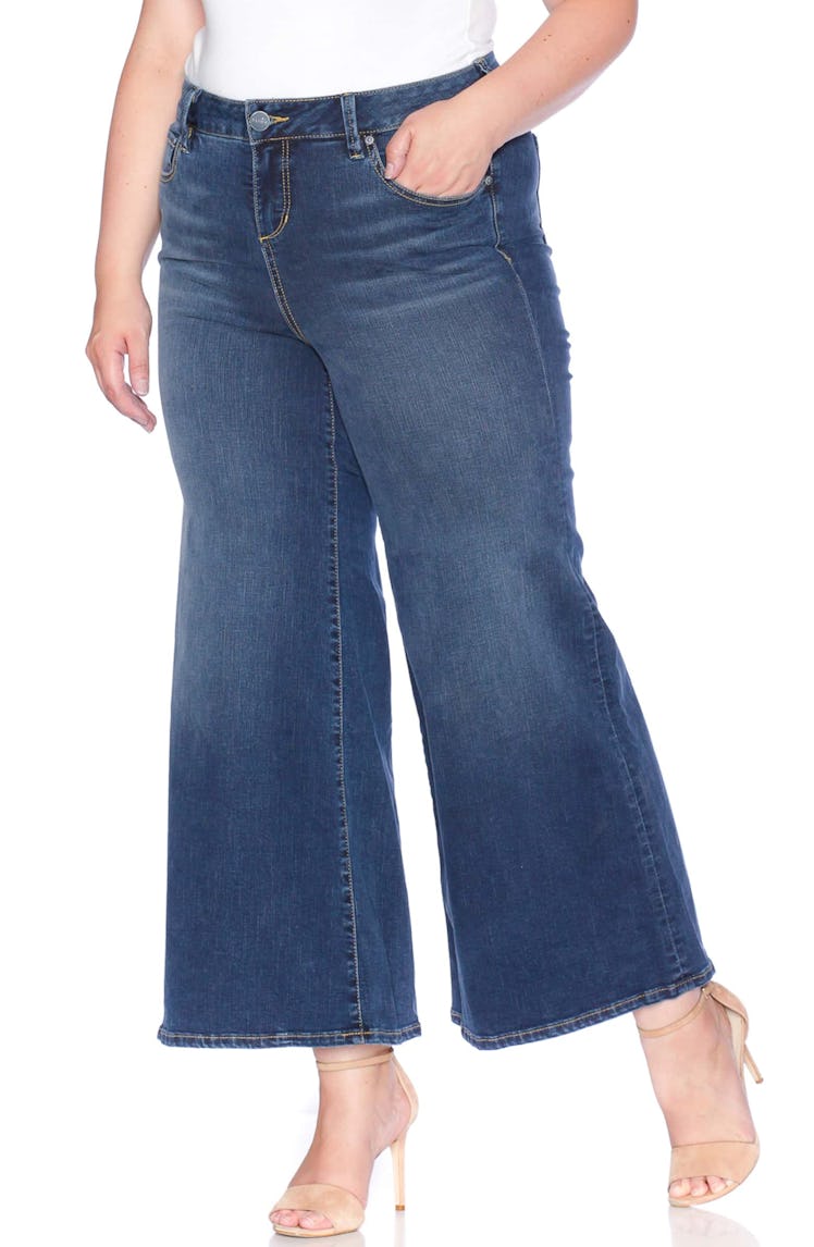 SLINK High Waist Wide Leg Crop Jeans,                         Main,                         color, H...