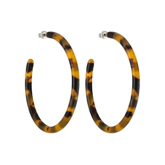 Large Hoops in Classic Tortoise