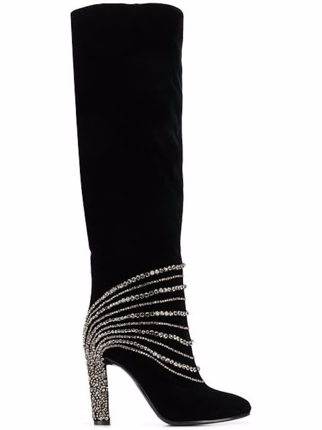 Thigh High Embellished Boots