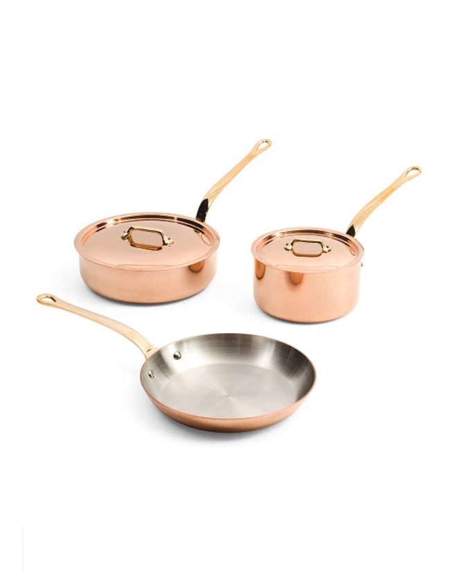 Mauviel M'Heritage Made In France 5pc Copper Cookware Set