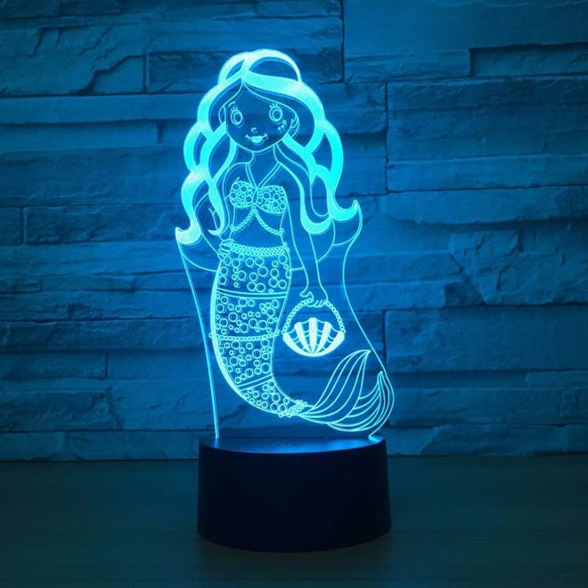 Mermaid 3D Optical Desk Lamp LED Night Light
