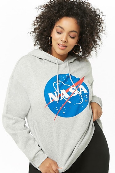 Plus Size NASA Graphic Hoodie