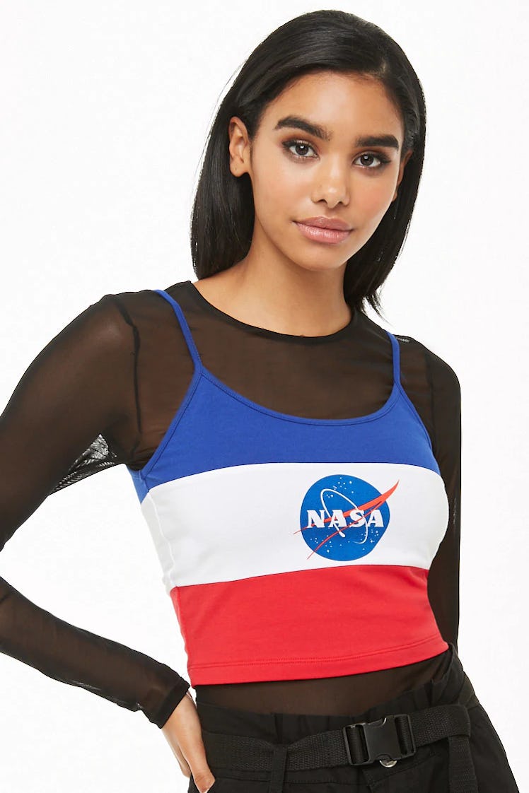 NASA Colorblock Cropped Cami