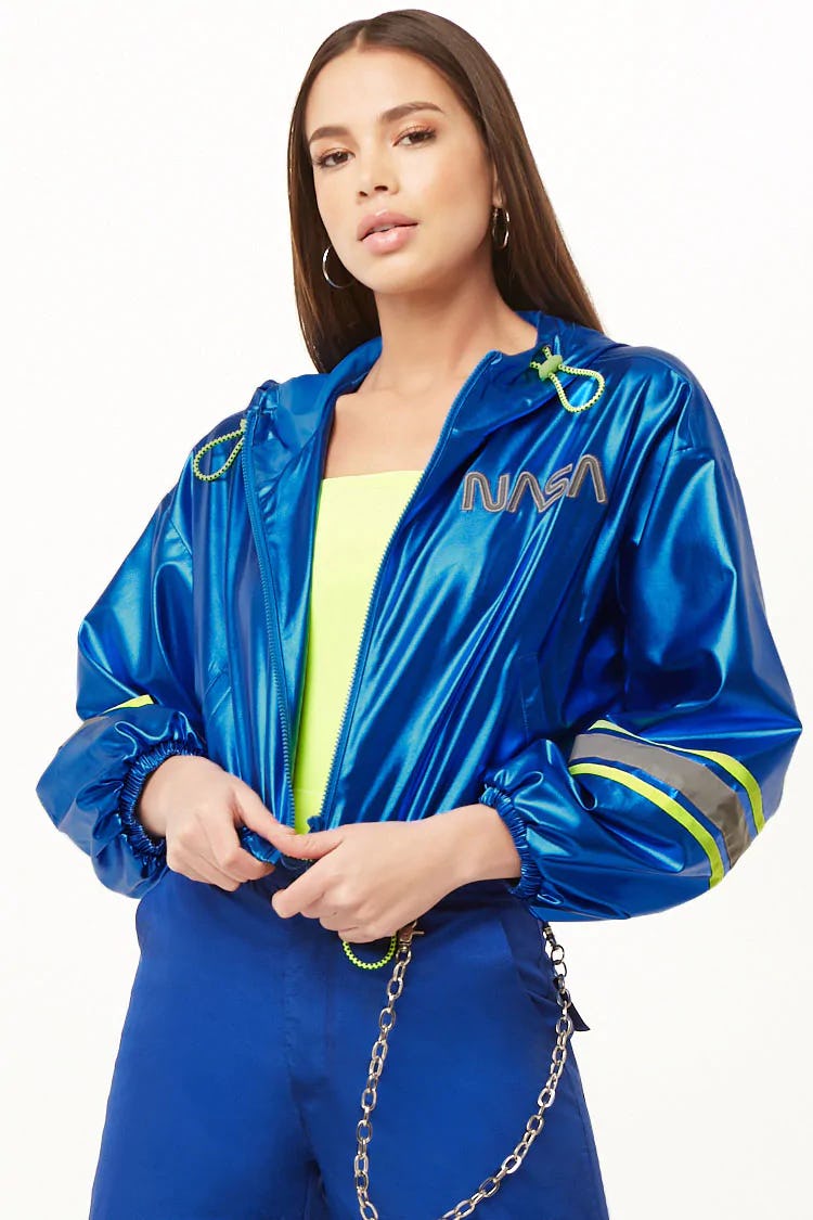 Nasa reflective jacket top forever 21