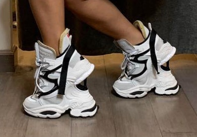 double sneaker heels