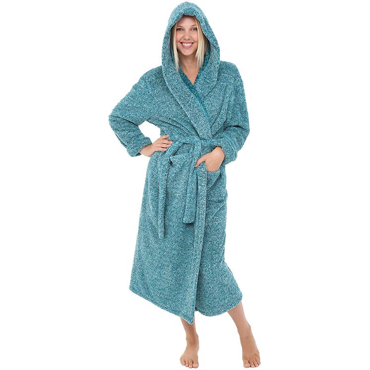 Alexander Del Rossa Women's Long Hooded Bathrobe