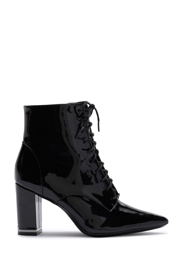 Calvin Klein Esma Patent Leather Lace Up Bootie