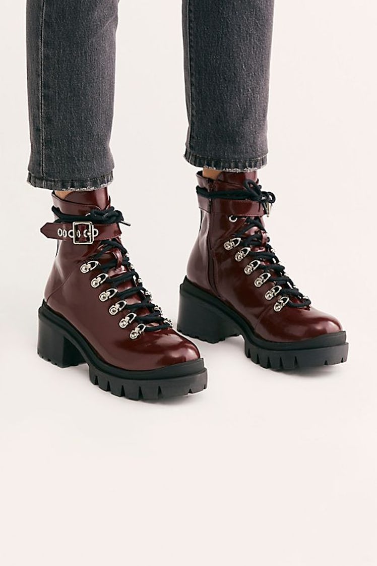 Check Lace-Up Boot