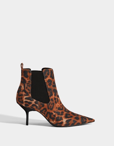 Leopard print stiletto heels