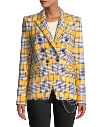 Miller Plaid Double-Breasted Jacket