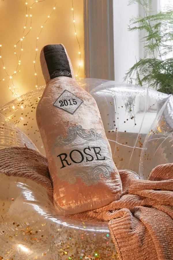 rose bottle pillow