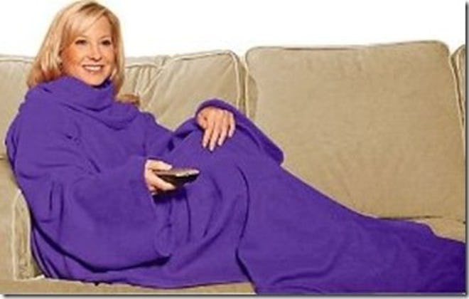 Snuggie Fleece Blanket With Sleeves and Pocket