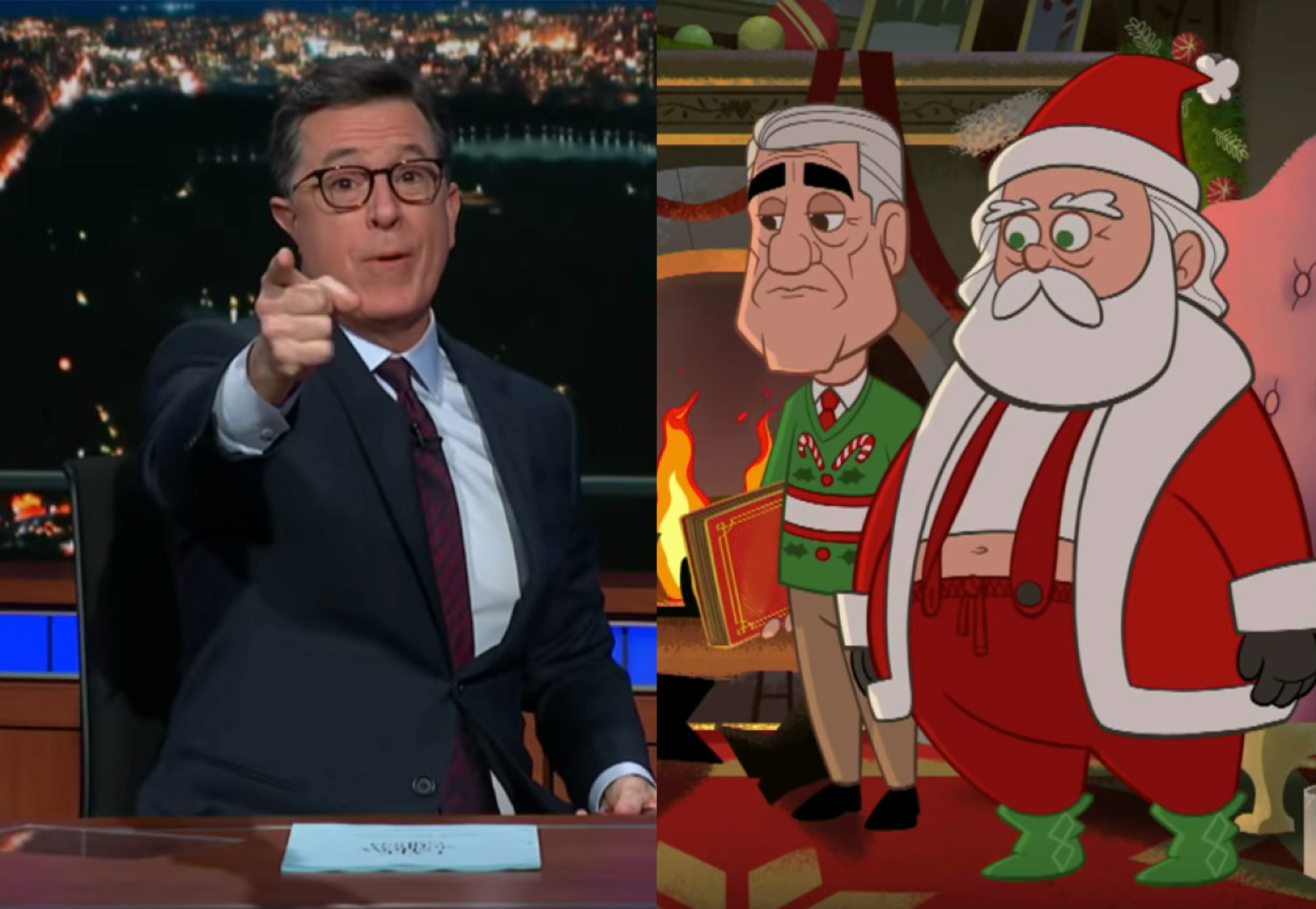 Colbert’s “Very Special Counsel Christmas” Skit Has Santa & Mueller