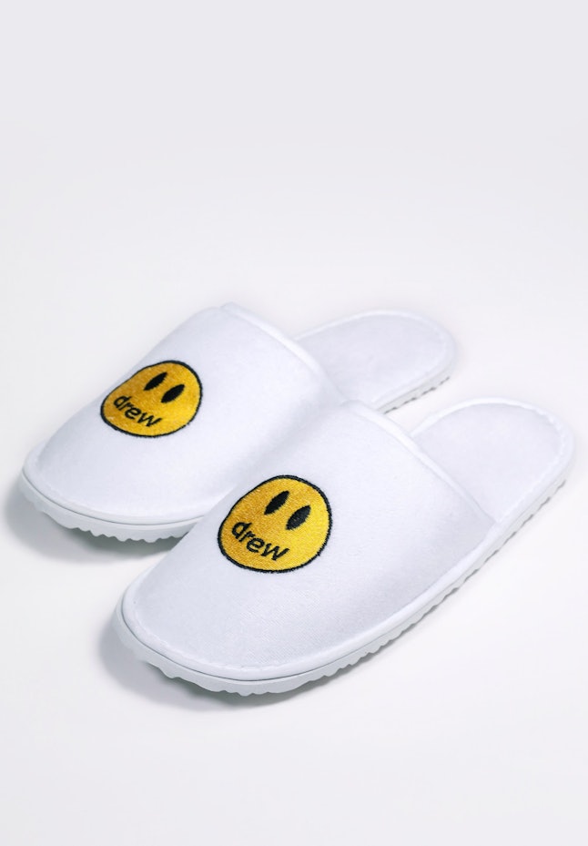 drew smiley face slippers