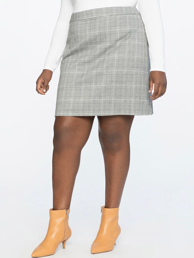 Plaid A Line Mini Skirt