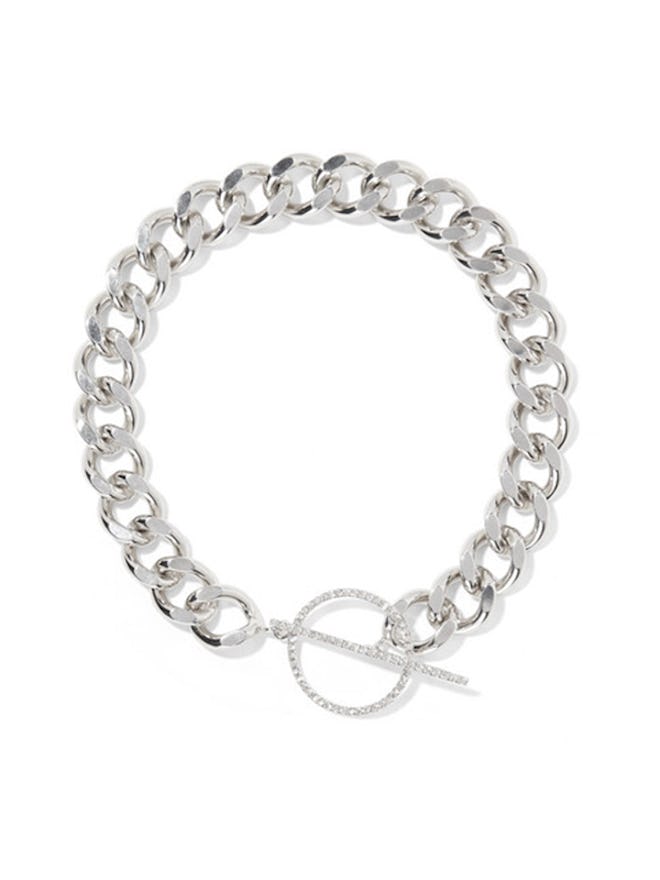 Silver-Plated Crystal Choker