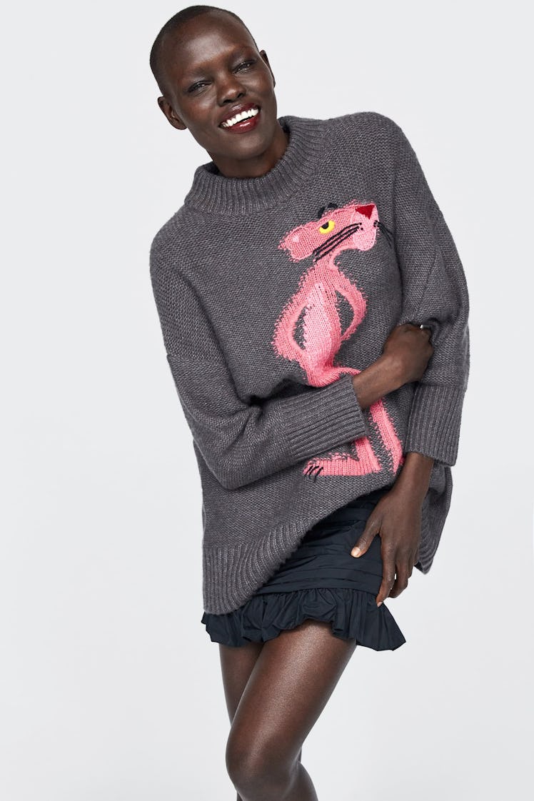 Oversized Pink Panther Sweater