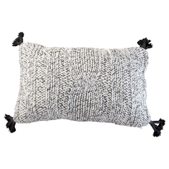 Light Gray Knitted Cushion