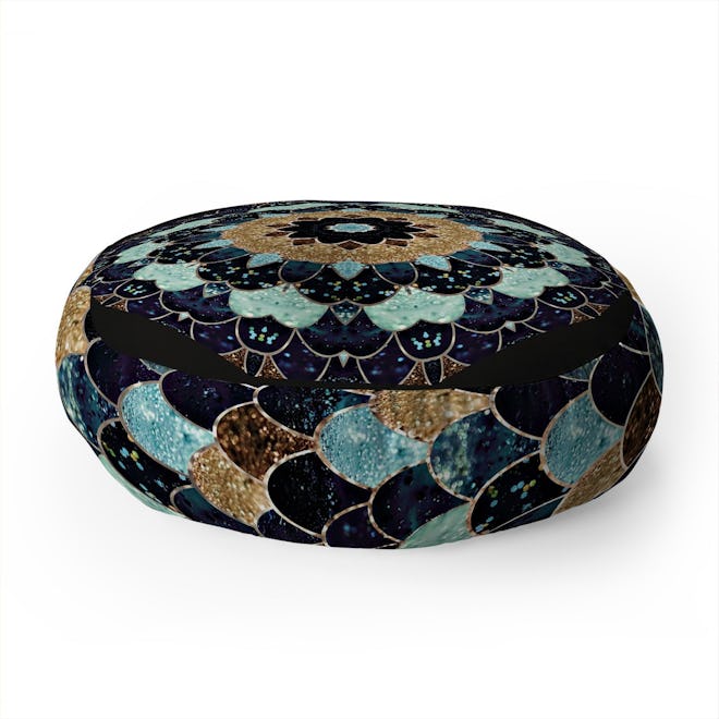 Deny Designs Monika Strigel Really Mermaid Mystic Blue Floor Pillow