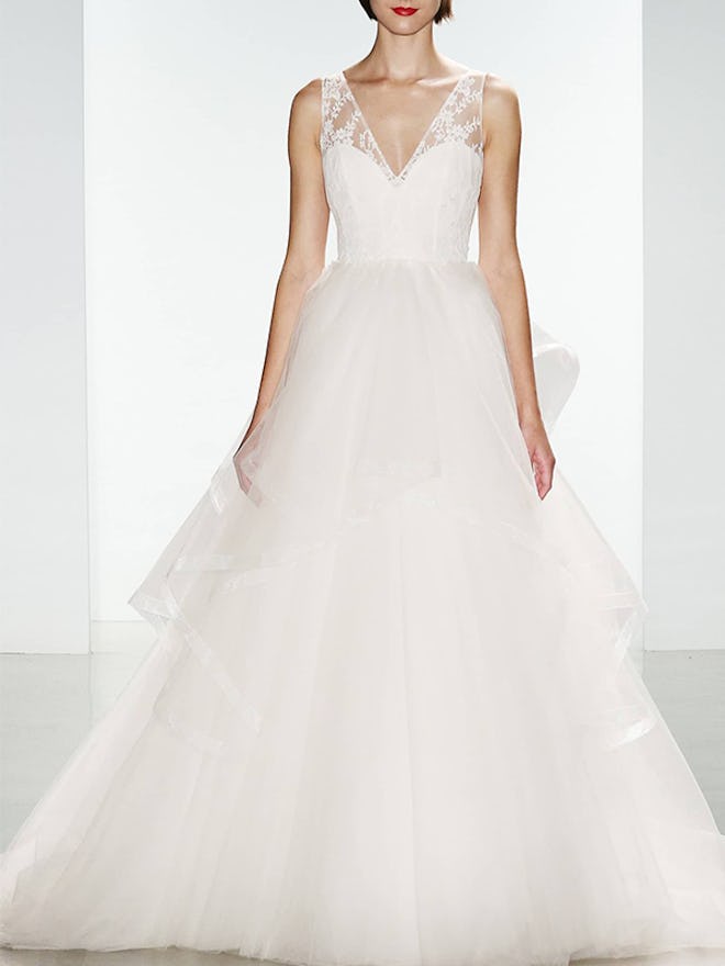 Lexi Lace & Tulle V-neck Ballgown