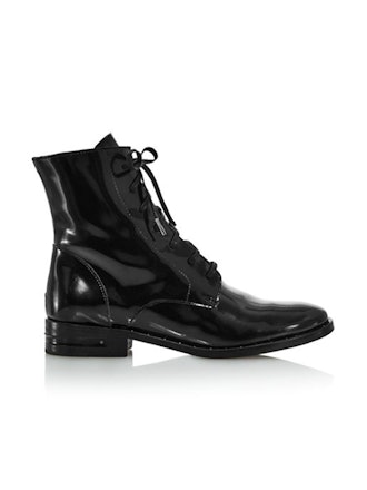 Women's Patent-Leather Combat Boots