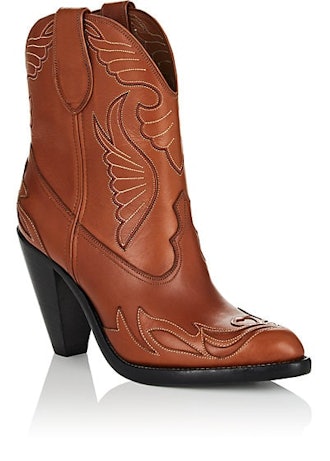 Leather Western Ankle Boots