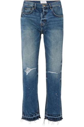 The Throwback Original Distressed High-Rise Straight-Leg Jeans