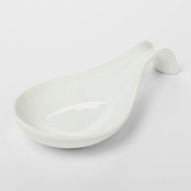 Porcelain Spoon Rest 8" White - Threshold