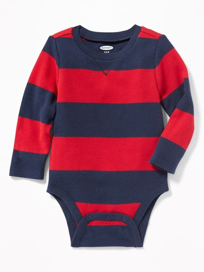 Patterned Thermal-Knit Bodysuit for Baby