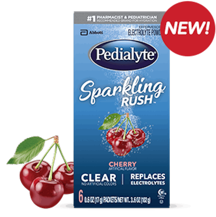 Pedialyte Sparkling Rush Electrolyte Powder Cherry