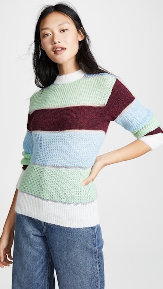 Massimo Mohair Color Blocked Pullover