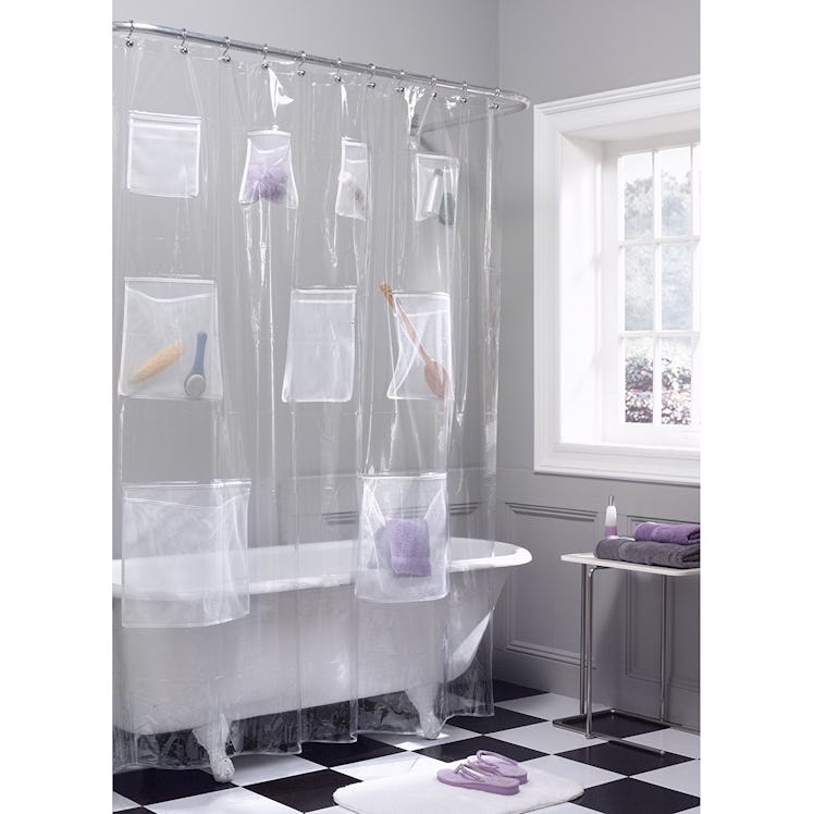 MAYTEX Quick-Dry Pocket Shower Curtain